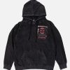 Yarnaby & The Doctor Black Mineral Wash Drawstring Hoodie